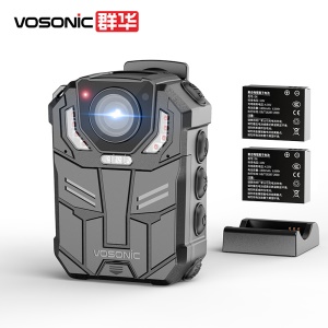 群华（VOSONIC）D6执法记录仪107克超轻携带可更换电池1296P4000万像素红外夜视12小时连续录像内置128G