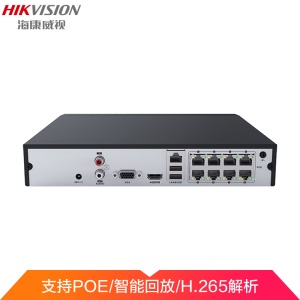 海康威视智能录像机 网络监控录像机 8路1080P高清监控录像机 POE供电 DS-7808NB-K1/8P