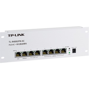 TP-LINK 千兆一体化路由模块 4口PoE 内置AC管理AP 双WAN口叠加 支持APP管理 TL-R488GPM-AC