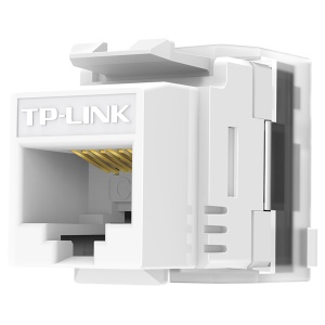 TP-LINK TL-EJ5e02F 超五类CAT5e高端工程级镀金版千兆网络信息模块 180度、免打线