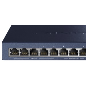 TP-LINK 企业级VPN路由器 千兆端口/8口PoE供电/AP管理/多WAN口 TL-R489GP-AC
