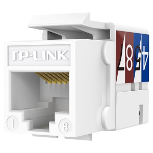 TP-LINK TL-EJ5e01  超五类CAT5e高端工程级镀金版千兆网络信息模块  90度、打线