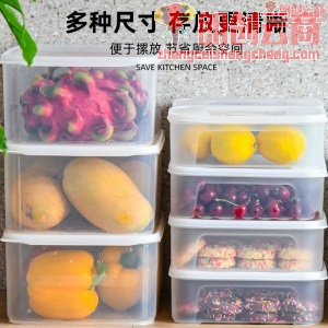 禧天龙保鲜盒饭盒冰箱收纳盒塑料保鲜盒储物盒 密封盒生鲜蔬菜水果冷藏冷冻盒 5.1L三个装