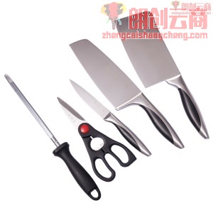 张小泉 不锈钢六件套刀具 厨房菜刀套装N5497