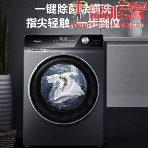 海信(Hisense)10公斤 超薄洗烘一体变频滚筒洗衣机 快速烘干嵌入式 高温蒸汽除菌 HD1014GF