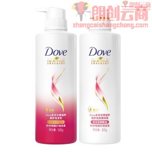 多芬(Dove)洗护发套装 日常滋养修护洗发乳500ml +护发素500ml