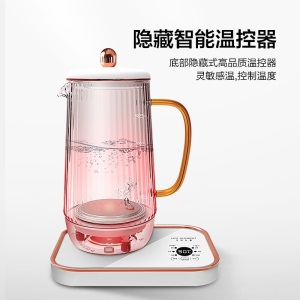 生活元素（LIFE ELEMENT）养生壶 煮茶器 煮茶 壶 电茶壶玻璃烧水壶 电热水壶 0.8L智能D73