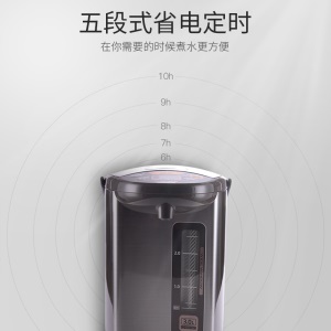 象印（ZO JIRUSHI）电热水瓶家用电水壶/烧水壶3L容量 五段保温电热水壶微电脑可定时CD-WDH30C-HM(灰色)