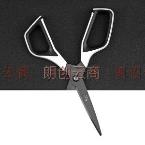 飞兹(fizz)210mm特氟龙材质剪刀/防粘不锈钢剪刀 办公用品 白色 FZ21207