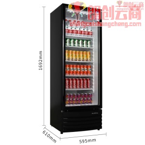 澳柯玛（AUCMA） 316升立式单门商用冷藏冰箱展示柜 超市饮料啤酒保鲜冷柜 冷饮茶叶陈列冰柜 SC-316NE
