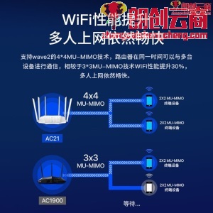 腾达（Tenda）AC2100 双千兆无线家用 5G双频智能无线路由器 千兆端口 光纤宽带WIFI穿墙 路由器千兆