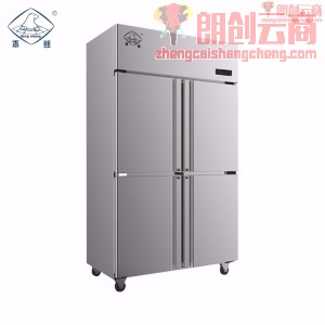 冰熊（bingxiong）四门立式201不锈钢冰柜商用 大容量厨房冰箱冷藏冷冻铜管蔬菜肉类保鲜柜