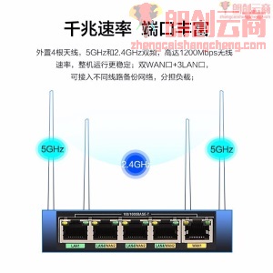 华三（H3C）1200M双频企业级wifi无线路由器穿墙 全千兆VPN网关 带机量50-100 GR-1200W