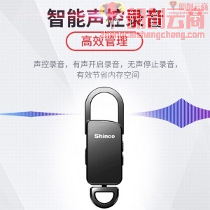 新科（Shinco）V-11 8G录音笔微型便携式录音笔专业高清降噪迷你小巧声控录音 银色