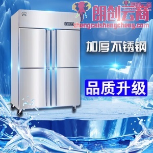 冰熊（bingxiong）六门立式201不锈钢冰柜商用 大容量厨房冰箱冷藏冷冻铜管蔬菜肉类保鲜柜