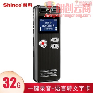 新科（Shinco）32g大容量智能录音笔转文字 微型录音设备 便携式专业高清降噪声控远距录音器Q6