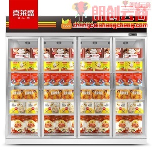 喜莱盛冷冻柜商用立式展示柜速冻超市展示柜急冻柜速冻饺子雪糕冰淇淋机 XLS-4LDS
