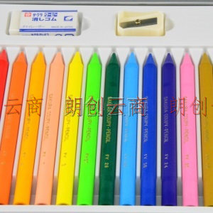   樱花(SAKURA)塑料蜡笔彩色铅笔美术儿童绘画 18色铁盒套装 FY-18【  进口】