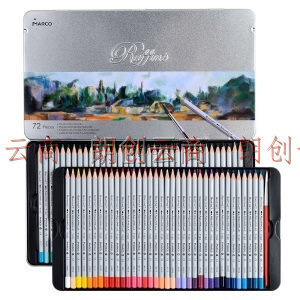 马可（Marco）Raffine经典系列 72色水溶性彩色铅笔/填色绘画笔/美术专业设计手绘彩铅 铁盒装7120-72TN