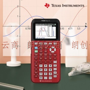 TEXAS INSTRUMENTS TI-84 PLUS CE 彩色图形计算器SAT/AP出国留学学校学生考试用计算机 （红色）