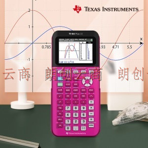 TEXAS INSTRUMENTS TI-84 PLUS CE 彩色图形计算器SAT/AP出国留学学校学生考试用计算机 （粉色）