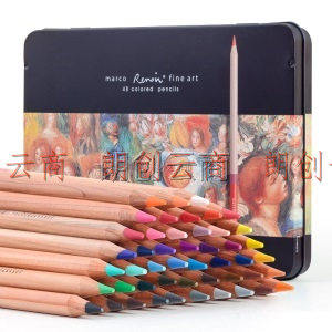 马可（MARCO）雷诺阿3100系列48色油性彩色铅笔 美术设计专业手绘专用绘画笔彩铅入门填色彩笔铁盒套装
