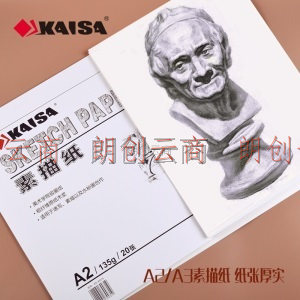 凯萨(KAISA)素描纸135g美术绘画纸铅笔画纸手抄报建筑工程画图纸 A3(420*297mm) 20张/袋