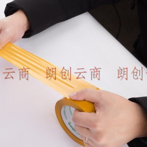广博(GuangBo)6卷装60mm*100y*50μm米黄色封箱宽胶带胶布办公文具FX-76