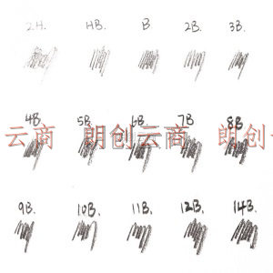 青竹画材（CHINJOO）4B专业绘画铅笔12支/盒 素描速写铅笔绘画考试考级工具初学者美术绘图学生铅笔