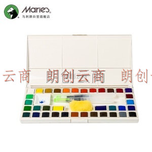 马利(Marie’s)固体水彩颜料36色    学生儿童绘画美术浓缩便携水彩 W-4036