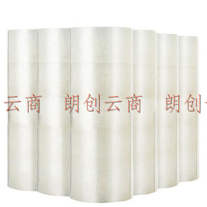 天章办公(TANGO)高品质透明封箱胶带打包宽胶带60mm*100y(91.4米)48卷/箱/高粘性胶带