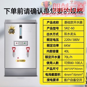 艾士奇（AISHIQI）开水器 商用开水机 电热 全自动进水 304不锈钢 烧水器商用ZK-60（220V）可供40-60人