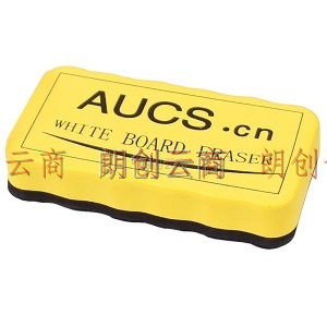 AUCS  磁性白板擦套装磁吸黑板擦刷白板笔可擦白班擦 3个装/三色 办公文具