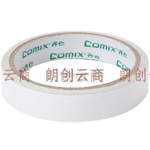 齐心（Comix） 双面胶带高粘性棉纸双面胶易撕易贴 白色10卷装24mm*10y 办公用品工具 MJ2410-10