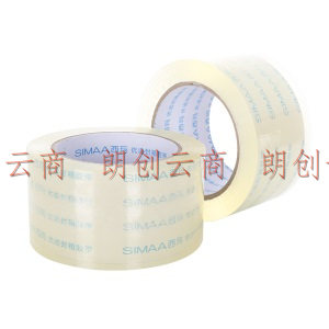 西玛(SIMAA)高品质高透明水晶膜透明封箱胶带/胶布60mm*100y*50um(91.4m/卷) 3卷 加厚打包胶带纸  办公用品
