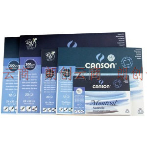 康颂 (CANSON)梦法儿系列水彩本300g 4面封胶专业美术水彩纸240x320mm 20张