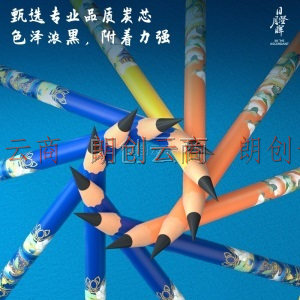 得力(deli)×颐和园 软中硬炭笔 美术素描铅笔速写碳笔 绘画专业工具画笔 美术生专用 10支(硬炭）58199-2