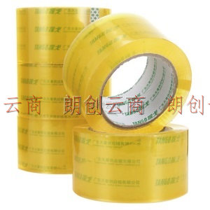 天章办公(TANGO)高品质高透明封箱胶带打包胶带48mm*100y(91.4米/卷)6卷装/强力胶带办公用品