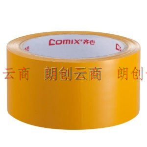 齐心（Comix） 高品质米黄色封箱胶带强粘性打包标识胶带 宽48mm*长54.6米 6卷装 物流快递打包 JH4806-6