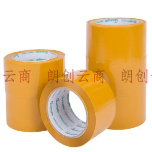 广博(GuangBo)6卷装60mm*60y*50μm米黄色封箱宽胶带胶布办公文具FX-75