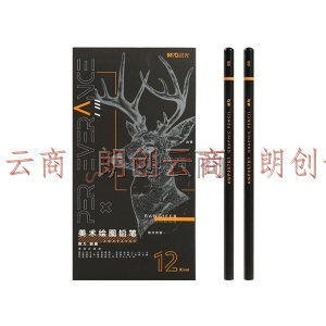 晨光(M&G)文具6款混装学生素描铅笔 美术考试绘图铅笔 奇妙动物在这里系列美术绘图铅笔 12支/盒AWP357D7