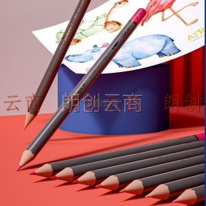 得力(deli)72色水溶性彩铅 大师铁桶彩色铅笔 美术学生专业手绘涂色绘画笔套装  68114