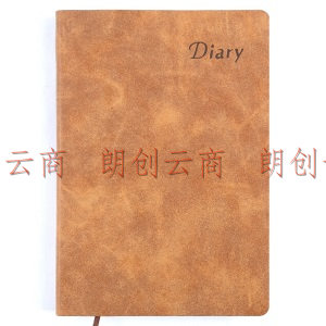 申士(SHEN SHI) A5/25K软面商务办公记事本 笔记本 日记本 棕色j0325