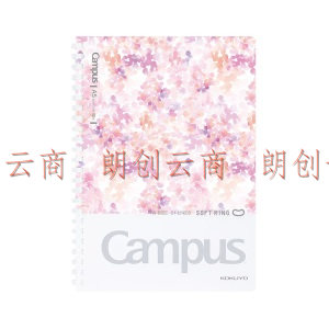   国誉（KOKUYO）Campus 学生软线圈笔记本子记事本记录本子 水彩絮语 A5 50页 粉色 WSG-SRDA550P