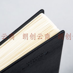 广博(GuangBo)16K皮面记事本简约硬挺商务笔记本子 120张单本装黑色GBP16733