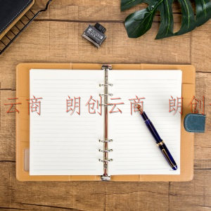广博(GuangBo)25k活页皮面本 商务记事本 文具笔记本日记本子 100张蓝色 GBP8605
