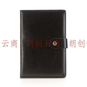 申士（SHEN SHI）J1025黑色 A5/25K 商务记事本 带扣皮面笔记本子