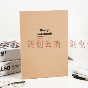 广博(GuangBo)B5笔记本子牛皮纸缝线软抄本 办公记事本文具 50张6本装GBR30008