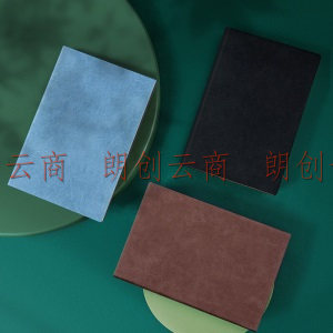 广博(Guangbo)羊巴皮记事本 加厚日记本皮面本本子笔记本文具A5/144张 蓝色 GBP20064