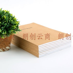 广博(GuangBo)A5牛皮纸记事本子 办公软抄本 笔记薄 80张5本装GBR0753